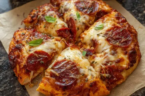 Pyszna pizza pepperoni z ciągnącym serem, idealna do odgrzania. Dowiedz się, jak podgrzać pizzę w piekarniku, by była jak świeża!